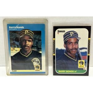 Barry Bonds Rookie Card#361 Pittsburgh Pirates 1987‎ Don Russ 1986 Leaf Baseball